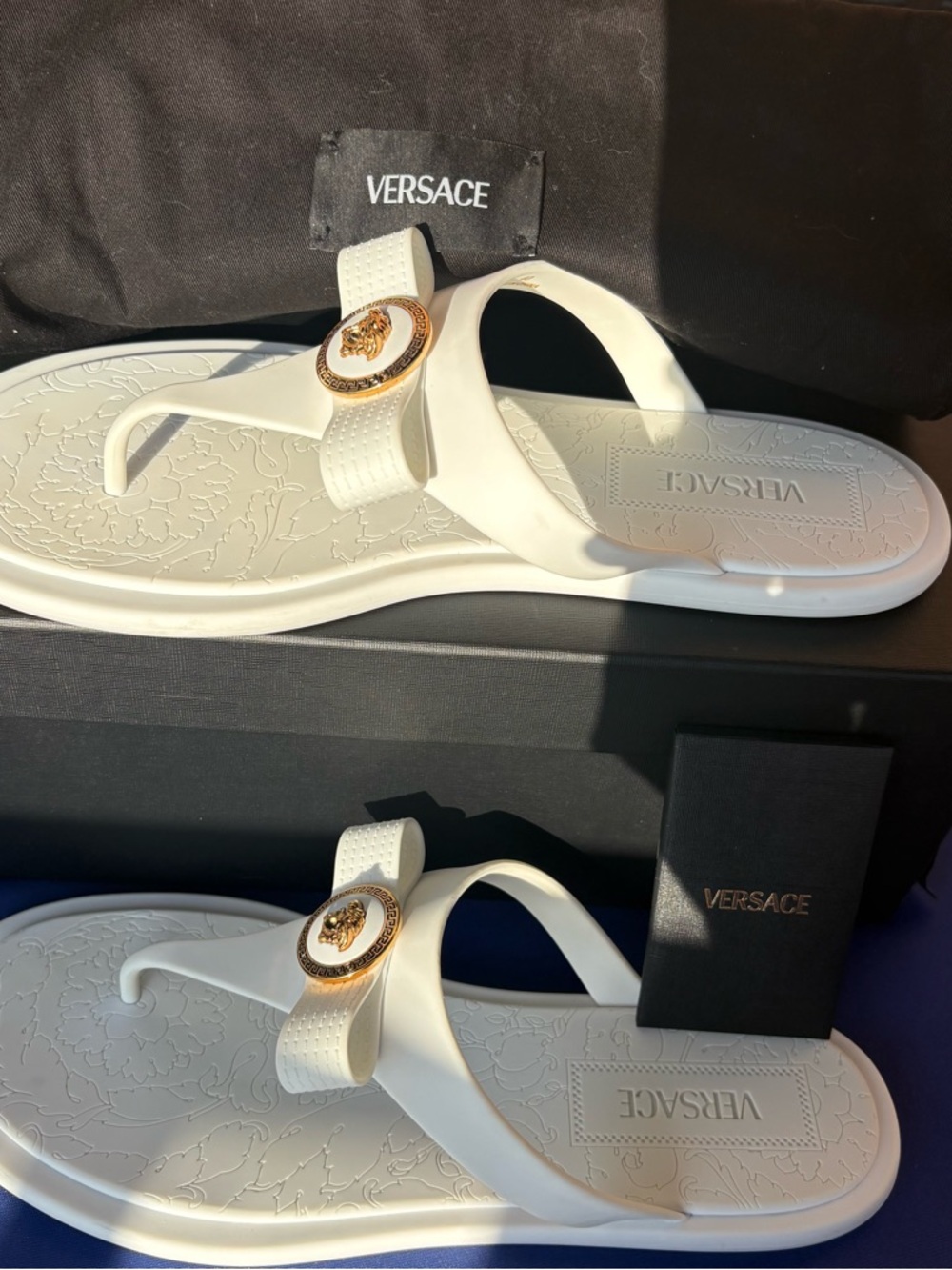 Versace White Sandals